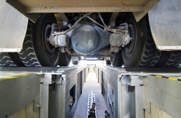 stt45 truck on brake rollers
